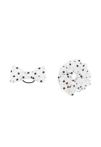 WAUW CAPOW by BANGBANG Set di 2 elastici per capelli a pois - Nero