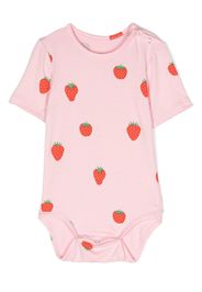 WAUW CAPOW by BANGBANG strawberry-print short-sleeved bodysuit - Rosa