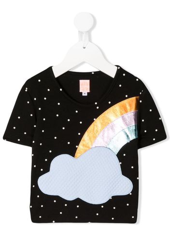 short sleeve dotted rainbow T-shirt