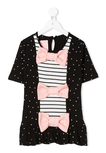 Bella dotted bow detail T-shirt