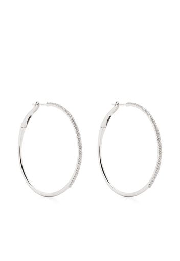 We by WHITEbIRD Orecchini a cerchio in oro bianco 18kt con diamanti - Argento