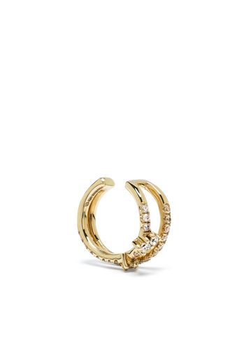 We by WHITEbIRD 18kt yellow gold Aurore diamond cuff earring - Oro