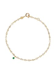 We by WHITEbIRD 18kt yellow gold Clarisse Rivière diamond and emerald bracelet - Giallo