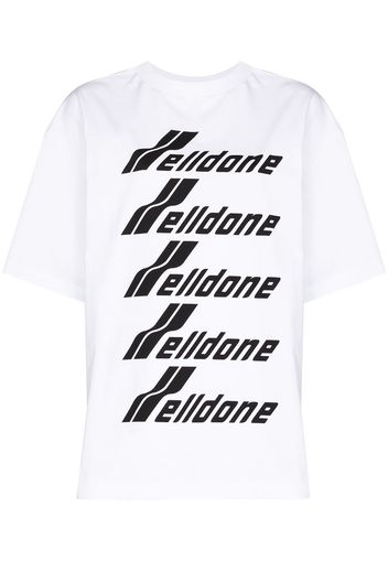 We11done logo-print T-shirt - Bianco