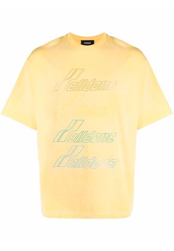 We11done logo-print cotton T-shirt - Giallo