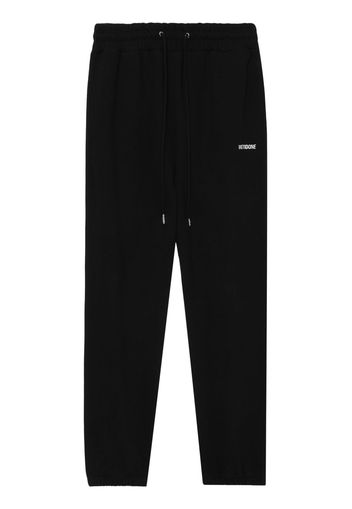 We11done logo-print cotton track trousers - Nero