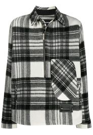 long-sleeved plaid check jacket