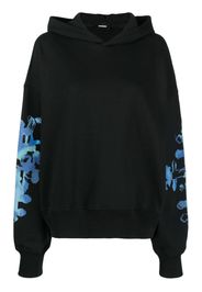 We11done graphic-print cotton hoodie - Nero