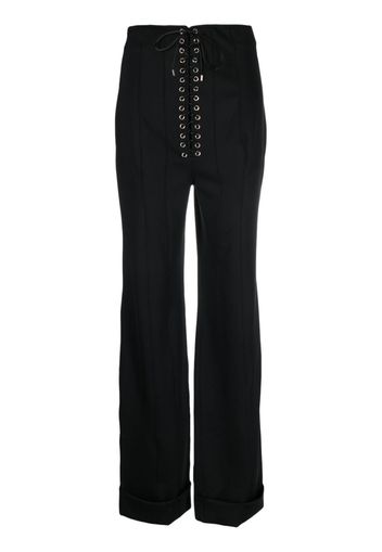 Weinsanto tie-fastening high-waisted trousers - Nero