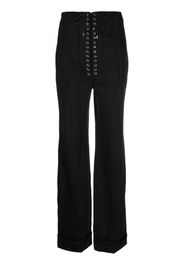 Weinsanto tie-fastening high-waisted trousers - Nero