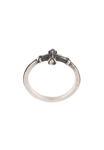 Werkstatt:München burnished cross ring - Argento