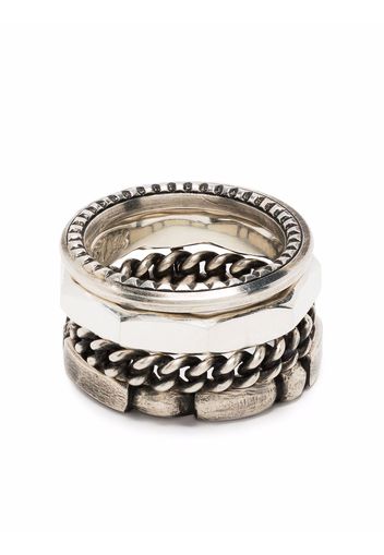 Werkstatt:München multi stacked ring - Argento