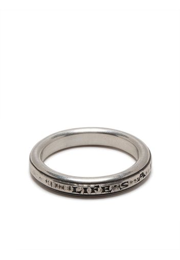 WERKSTATT:MÜNCHEN slogan-engraved ring - Argento