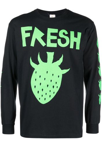 WESTFALL strawberry-print cotton sweatshirt - Nero