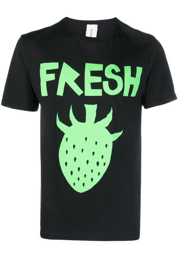 WESTFALL Fresh strawberry-print cotton T-shirt - Nero