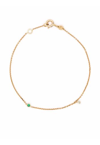 White Bird 18kt yellow gold Clarisse emerald and diamond bracelet - Oro