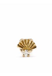 White Bird Orecchino a bottone Eventail in oro 18kt con diamanti