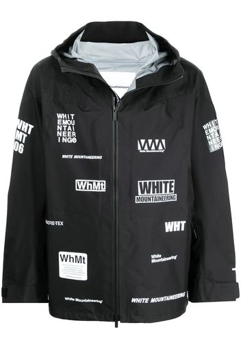 White Mountaineering graphic-print zip-up lightweight jacket - Nero