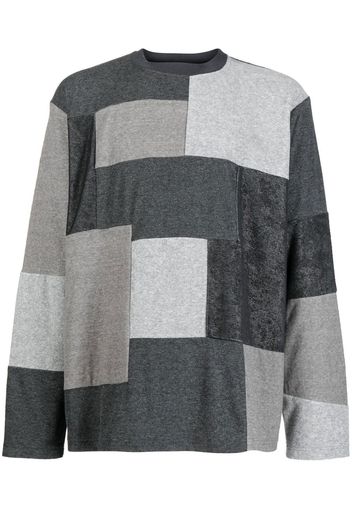 WHITE MOUNTAINEERING colour-block crew neck sweatshirt - Grigio