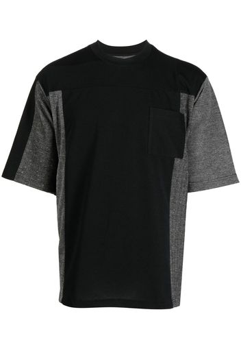 White Mountaineering colour-block panelled T-shirt - Nero