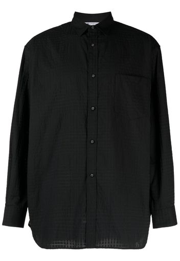 White Mountaineering patterned jacquard long-sleeve shirt - Nero