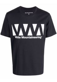 White Mountaineering logo-print cotton T-shirt - Blu