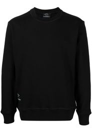 White Mountaineering logo-print cotton sweater - Nero