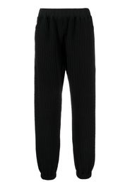 White Mountaineering ribbed track cotton-blend pants - Nero