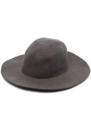 White Mountaineering scallop-edge fedora hat - Marrone