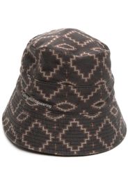 White Mountaineering geometric-pattern bucket hat - Grigio