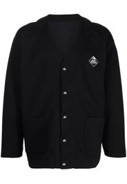 White Mountaineering x F.C. Real Bristol logo-patch cardigan - Nero