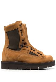 White Mountaineering x Danner Boots suede combat boots - Marrone