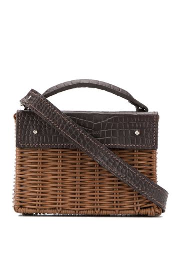 wicker cross-body bag