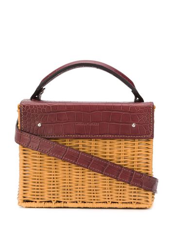 woven basket shoulder bag