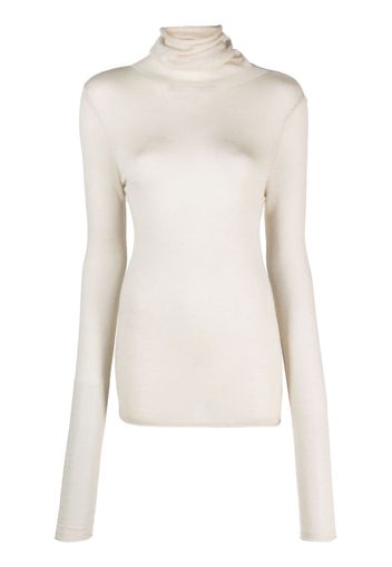 Wild Cashmere fine-knit rolle-neck jumper - Toni neutri