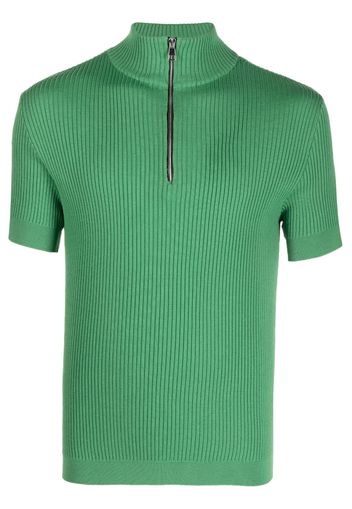 Winnie NY ribbed-knit short-sleeve jumper - Verde