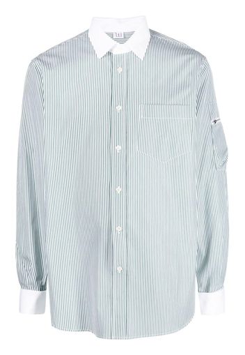 Winnie NY vertical-stripe print cotton shirt - Bianco