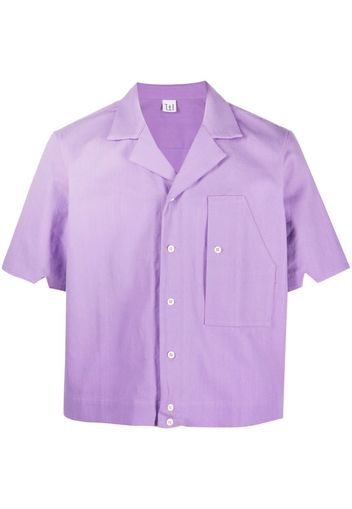 Winnie NY notched-collar short-sleeve shirt - Viola