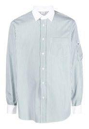 Winnie NY vertical-stripe print cotton shirt - Bianco