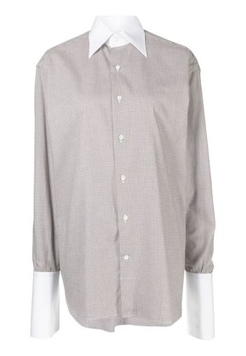 WOERA Camicia in pied-de-poule - Marrone