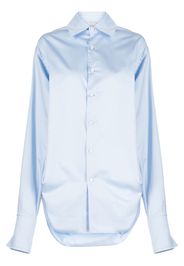 WOERA drawstring cotton shirt - Blu