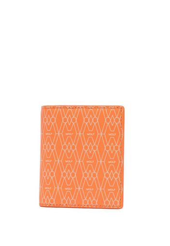 WOLF logo-print bi-fold cardholder - Arancione
