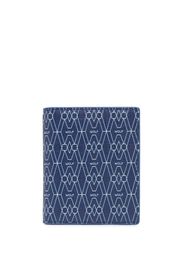 WOLF logo print cardholder wallet - Blu