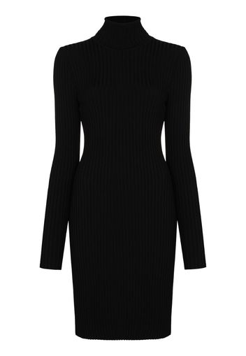 ribbed-knit mini dress