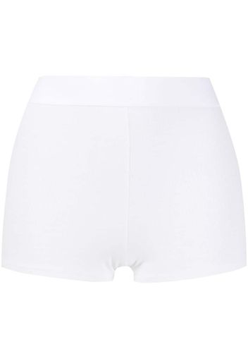 Wolford fine-ribbed boxer shorts - Bianco