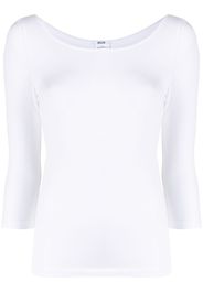 Wolford Top Cordoba con scollo rotondo - Bianco