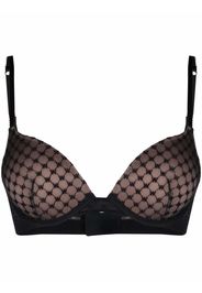 Wolford reggiseno trasparente con monogramma - Nero