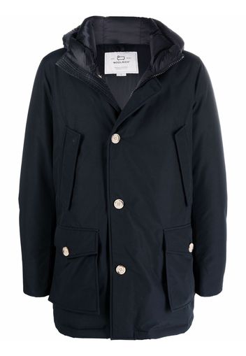 Woolrich button-up hooded padded coat - Blu