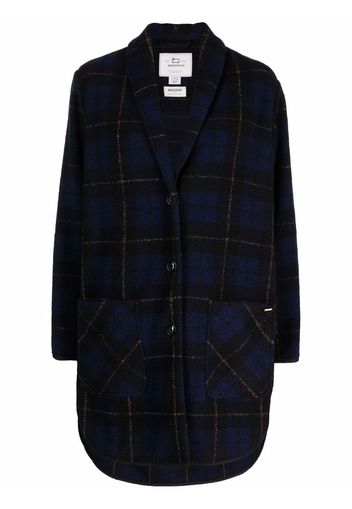 Woolrich Cappotto monopetto a quadri - Blu