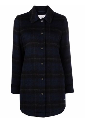 Woolrich check-print oversized shirt jacket - Blu